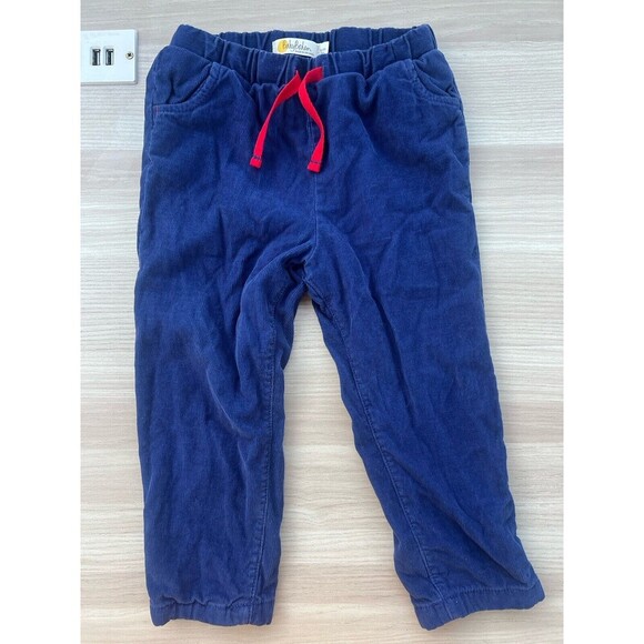 Baby Boden Jersey-lined Cord Pants Starboard Blue Tractor 18-24M 92 CM - Picture 3 of 6